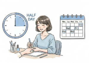 午前のみ・午後のみ・ 曜日固定もOK