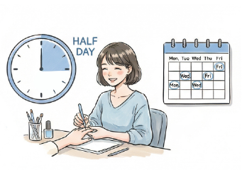 午前のみ・午後のみ・ 曜日固定もOK