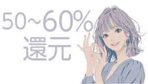 売り上げの50〜60%還元 高還元率で収入UP​